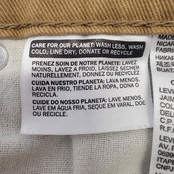 Levi's Mens 513 Gold Mid-Rise Slim Straight Leg Workwear Casual Jeans 30x32 - Picture 11 of 16